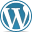 wordpress platform logo (blue)