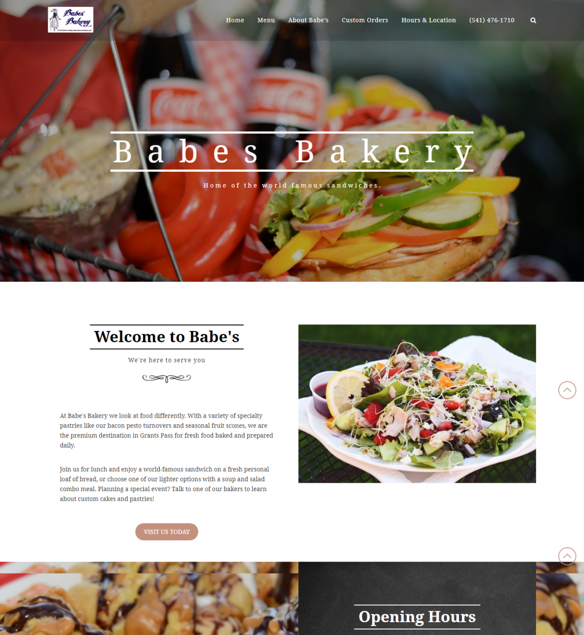 Babe’s Bakery was a new business that needed a site. They came to us and we created a custom design to match their needs. Platform: WordPress Goals: Consultation Website Creation